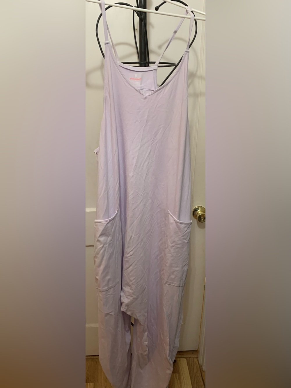 FP Movement by Free People Lavender Strappy Jumpsuit with Pockets Size XL